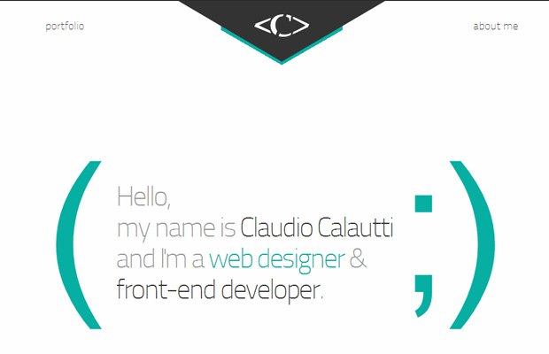 claudio calautti website design inspiring homepage clean